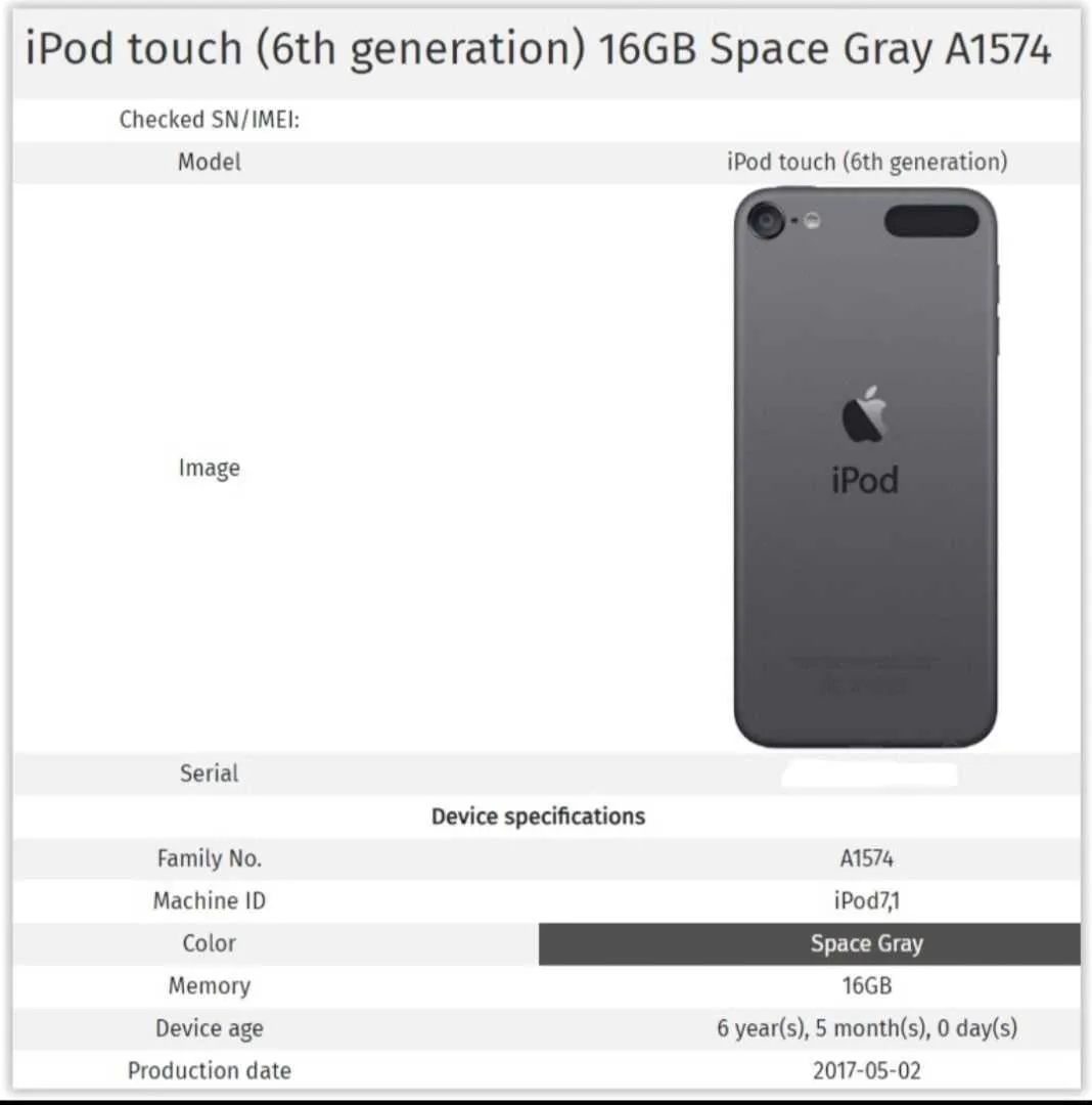 ipod 6 specs